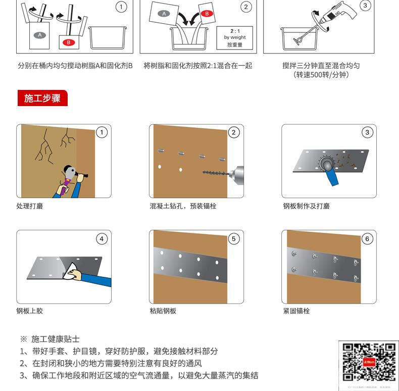 包钢渭滨粘钢加固施工过程